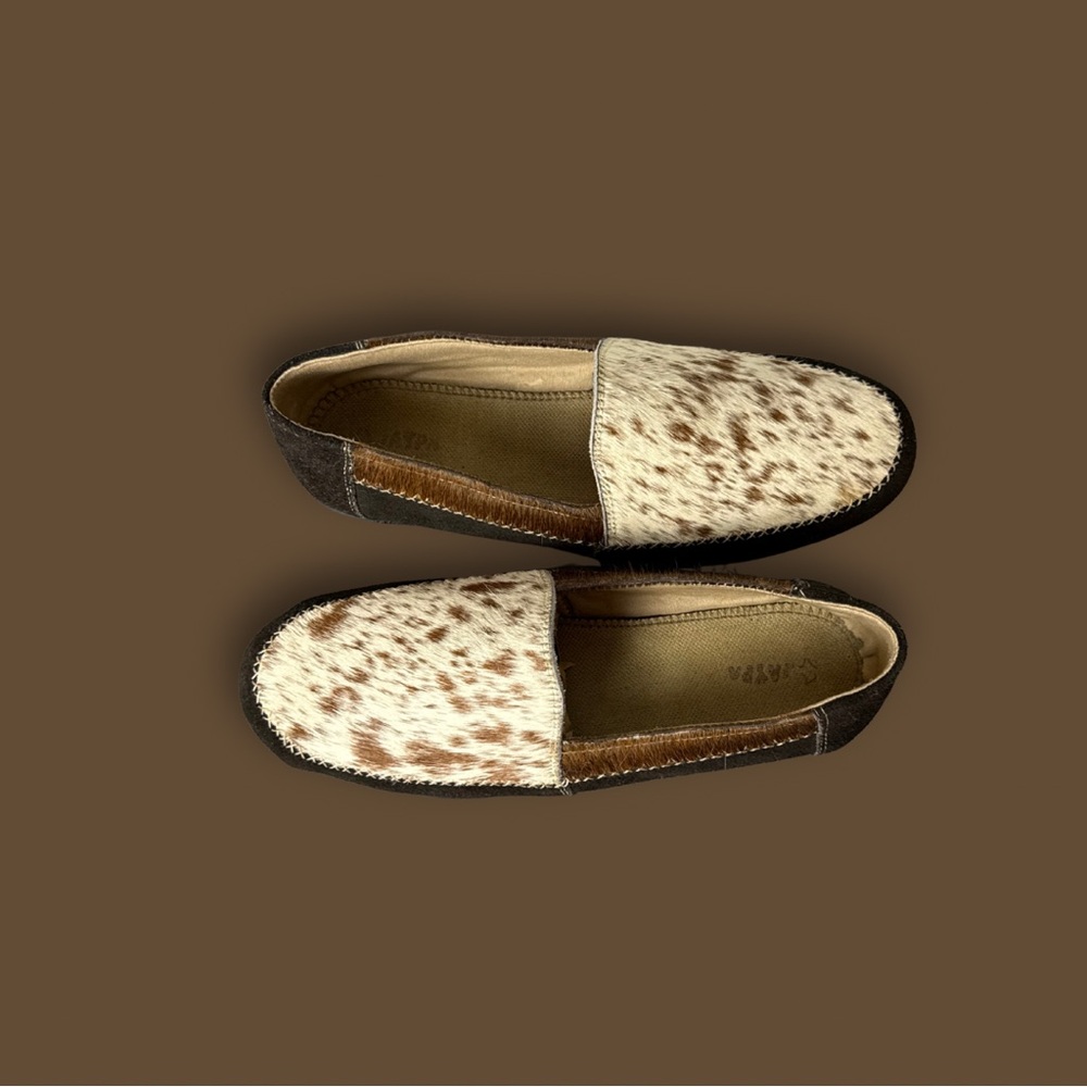 Men's Brown and Cream Cow Loafers 100% leather handmade in Colombia
